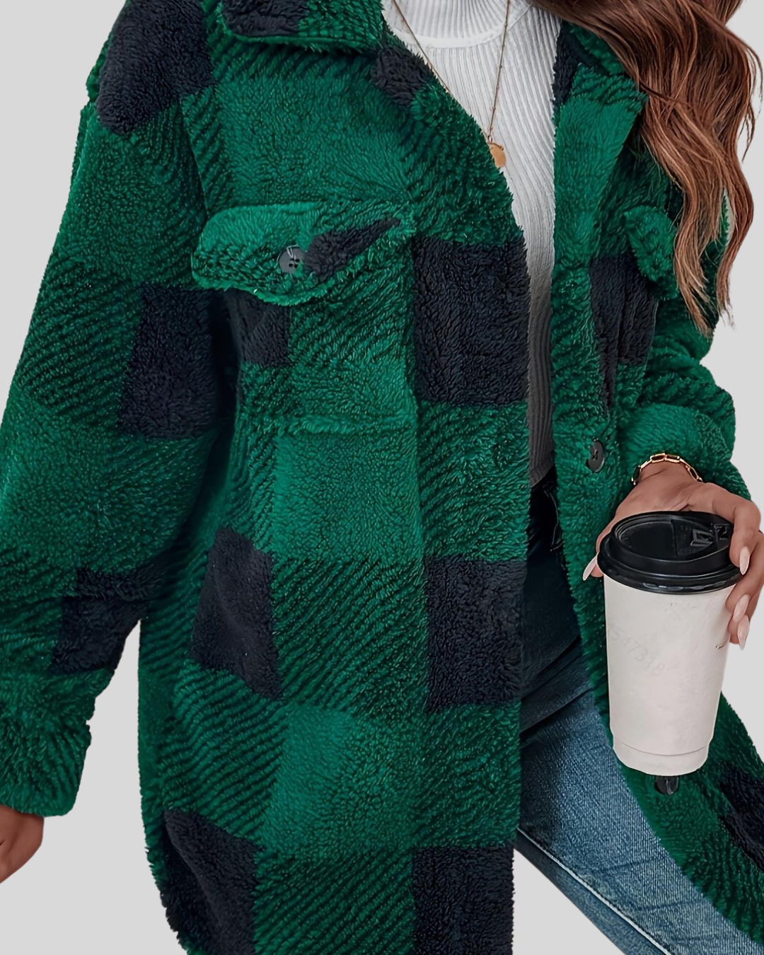Lallisa – Rutig Knit med Hög Stretch