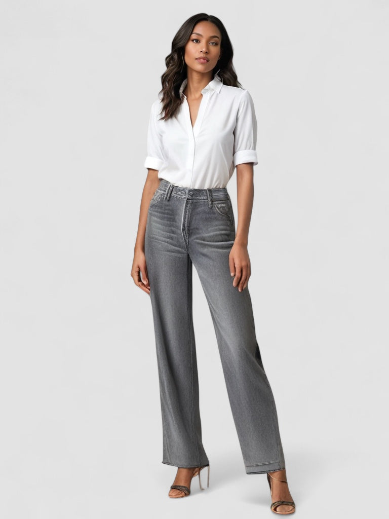 Lallisa | Grå Utställd Jeans