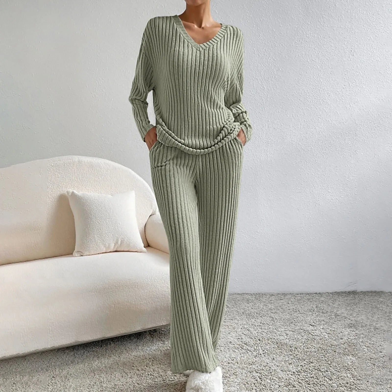 Lallisa | Mysig Stickad Lounge Set