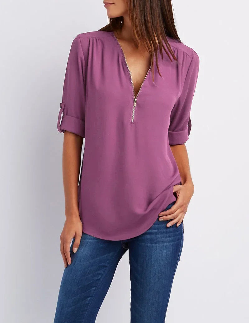 Lallisa | Ronja – Elegant topp med dragkedja
