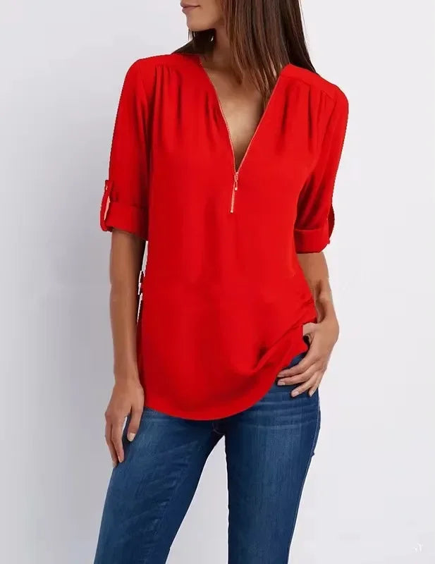 Lallisa | Ronja – Elegant topp med dragkedja
