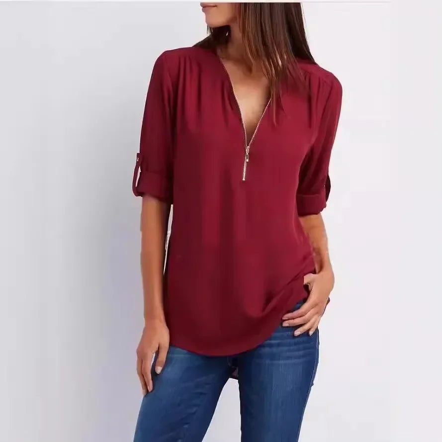 Lallisa | Ronja – Elegant topp med dragkedja