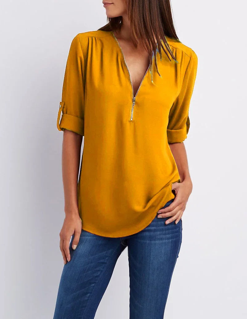 Lallisa | Ronja – Elegant topp med dragkedja