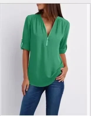 Lallisa | Ronja – Elegant topp med dragkedja