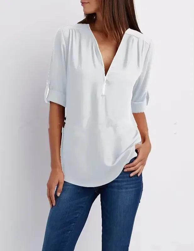 Lallisa | Ronja – Elegant topp med dragkedja