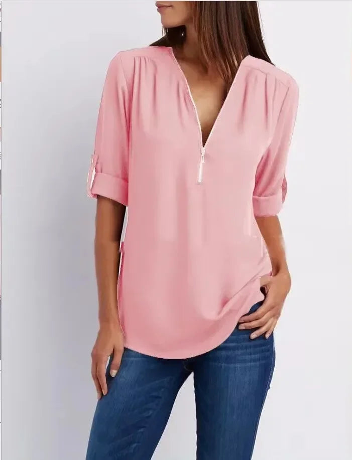 Lallisa | Ronja – Elegant topp med dragkedja