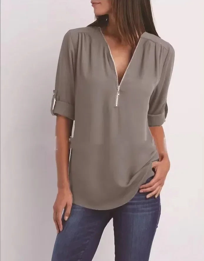 Lallisa | Ronja – Elegant topp med dragkedja
