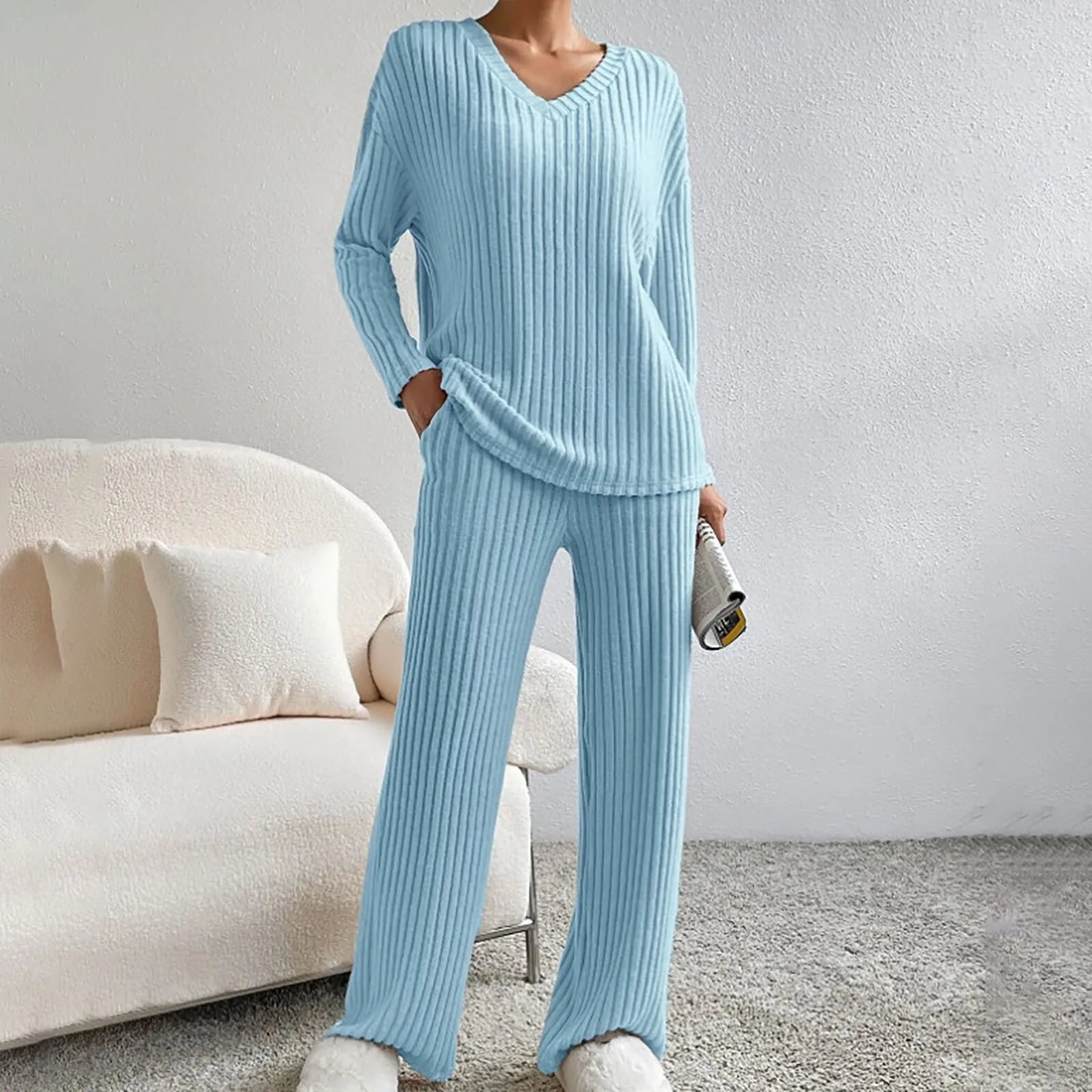 Lallisa | Mysig Stickad Lounge Set