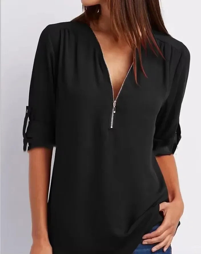 Lallisa | Ronja – Elegant topp med dragkedja