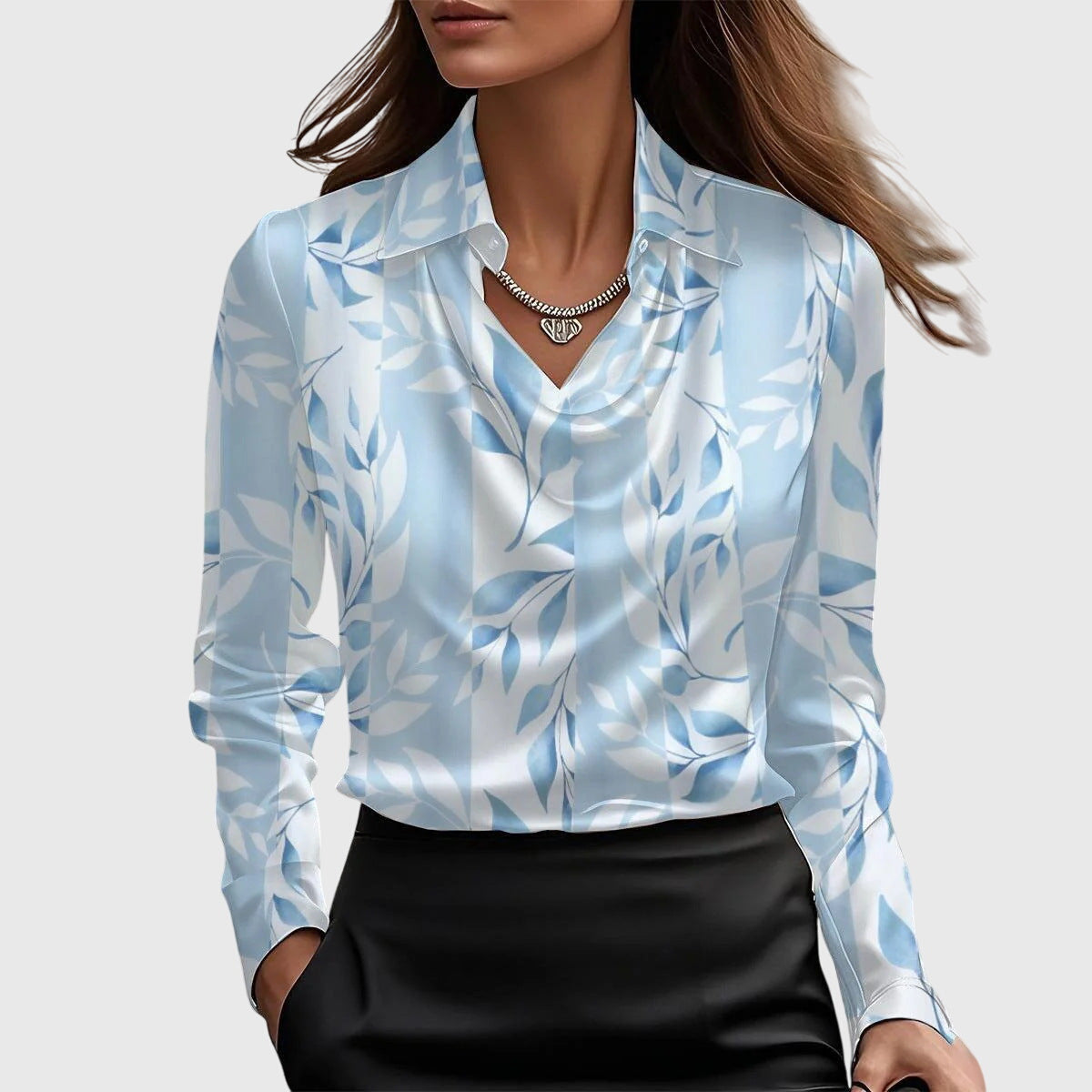 Lallisa | Elegant Blus med Blomstertryck