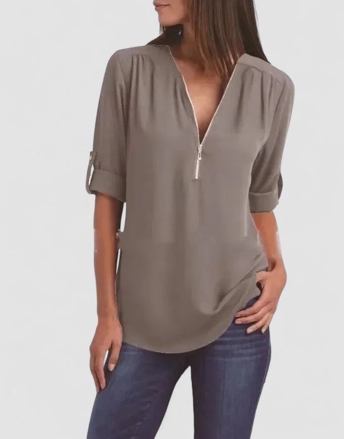 Lallisa | Ronja – Elegant topp med dragkedja
